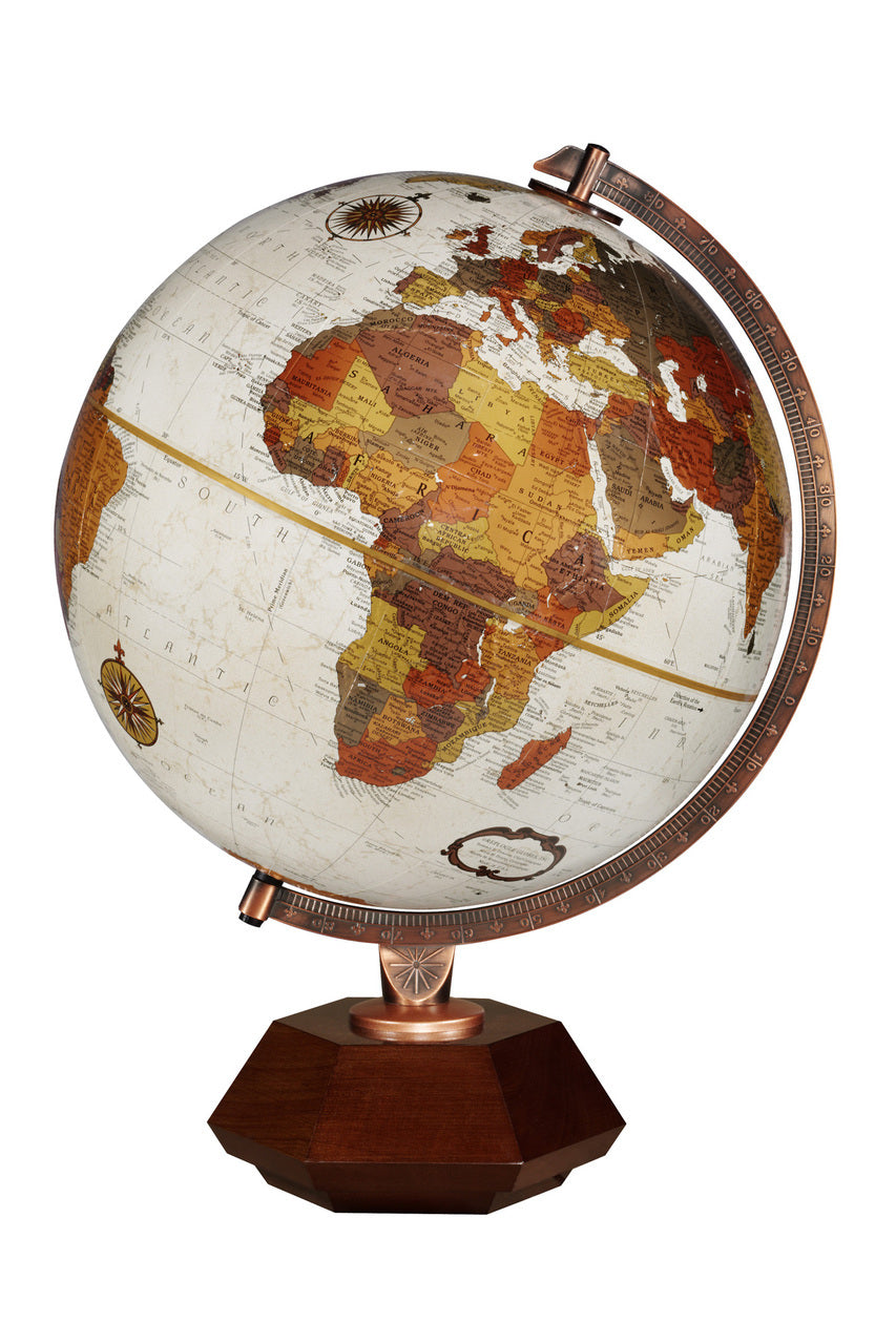 Frank Lloyd Wright inspired Hexhedra 12 Inch Desktop World Globe By Replogle Globes