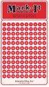 Numbered Medium 1/4 Inch Mark-It Dots - Red