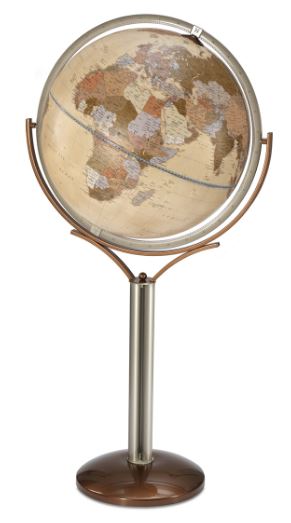 Magellano Apricot Ocean 24" Floor World Globe By Zoffoli Globes