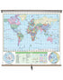 World Essential Combo Classroom Pull Down Wall Map